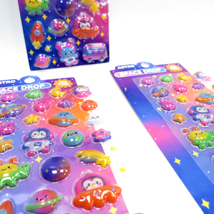 Pegatinas Decorativas para Niños, Pegatinas en Relieve 3D Personalizadas, Pegatinas de Gotas de Lluvia, Pegatinas Epoxi 3D Transparentes - Product Image 1