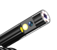 Caméra d'inspection endoscopique à double objectif portable avec écran LCD IPS de 4,3 pouces, câble semi-rigide de 10 m, 8 mm