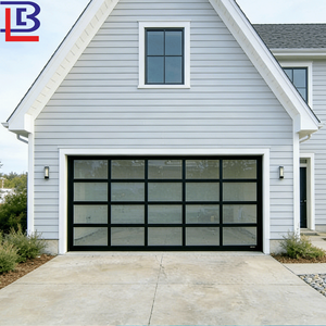 Puerta de Garaje Aislada de Cuatro Paneles de Vidrio de 15x7, Puertas de Garaje Modernas de Vidrio - Product Image 6