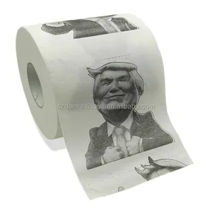 Дэймон-салфетка Трамп/Обама/банкноты Новинка пользовательский Печатный Забавный тисненый рулон туалетной бумаги