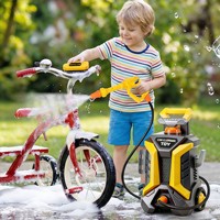 Ensemble de jouets de lavage de voiture simulé en plastique pour enfants, mini-boîte à outils, pistolet à eau interactif parent-enfant pour l'extérieur, outils de jardin