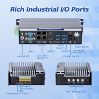 Boîtier PC industriel Core I3/i5/i7 11e génération, 4*LAN EtherCAT, GPIO 16 broches, CAN BUS, 8DI+8DO, montage mural sur rail DIN, double affichage