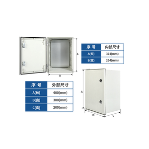 Gabinete de Control de Montaje en Pared de 400*300*200MM, Equipo de Automatización, Caja de Fibra de Vidrio <span class=keywords><strong>SMC</strong></span>, IP65 para Combinador Solar y Telecomunicaciones - Product Image 1