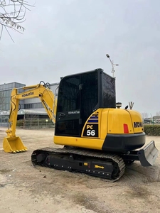 Mini-excavatrice Komatsu PC56 d'origine japonaise, 5 tonnes, 6 tonnes, excavatrices d'occasion, capacité de la benne, moteur Komatsu, brise-roche, certifiée CE - Product Image 4