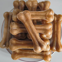 Os à mâcher pressés en cuir de vache brut de 4 pouces pour chiens, friandises saines pour animaux de compagnie, os à mâcher pour le nettoyage des dents, snacks pour chiens