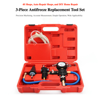 Kit d'outils de détection de fuite de liquide de refroidissement et d'antigel sous vide, avec manomètre de radiateur de voiture, ensemble complet en étui rigide OEM, vente chaude, garantie 1 an