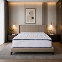 Matelas de lit d'hôtel King Queen Full Size en mousse et ressorts ensachés, matelas hybride à ressorts, fourni par l'usine