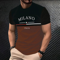 T-shirt pour homme imprimé par sublimation, style italien, décontracté et créatif, été, sur mesure de haut niveau.