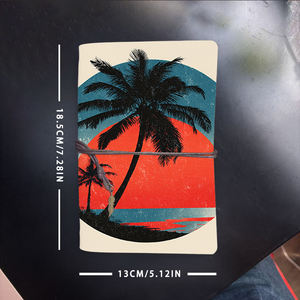 Carnet A6 fait à la main Cadeau élégant pour les chefs de département Idéal pour la coordination entre les équipes et la planification budgétaire avec des palmiers - Product Image 6