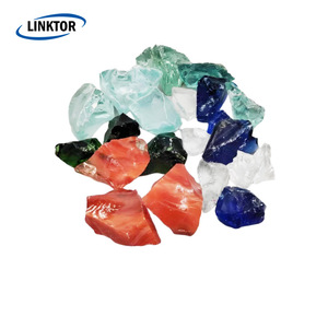Bloc de <span class=keywords><strong>verre</strong></span> coloré irrégulier de vente chaude grandes roches de <span class=keywords><strong>verre</strong></span> de scories pour <span class=keywords><strong>la</strong></span> décoration de paysage de jardin - Product Image 2