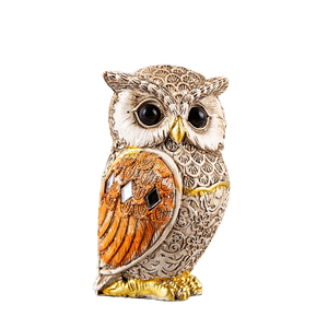Figura Decorativa de Búho de Resina Pintada a Mano, Ecológica, para Decoración Navideña del Hogar, Sala de Estar, Escritorio, Mueble de TV - Product Image 2