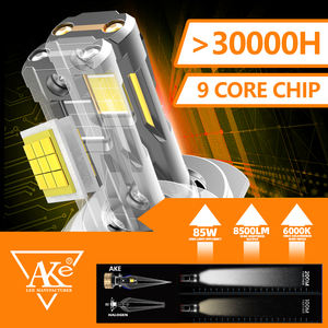 AKE Super brillante doble <span class=keywords><strong>Cooper</strong></span> tubos Led faro bombilla para coches H1 H7 H11 Canbus Auto antiniebla 9005 6000K Led H4 faro 170W - Product Image 6