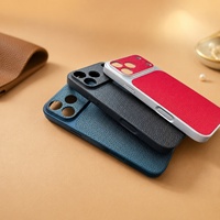Étui de téléphone en cuir Pebble Grain antichoc pour iPhone