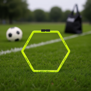 850B-Hexagonal Ring 50CM Fluorescent Green 6PZ Football Equipment - Product Image 2