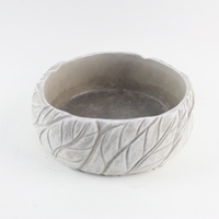 Pot de fleurs et jardinière vintage populaire au design nordique en forme de feuille, en ciment, pour la décoration intérieure