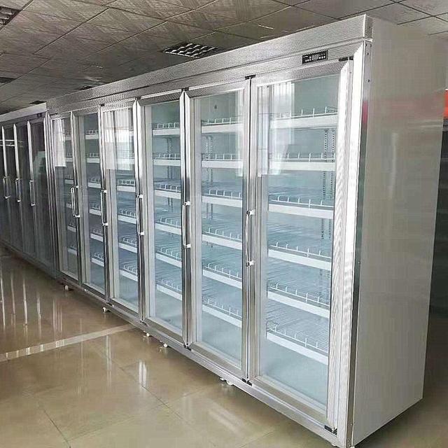 2 Door Commercial Display Showcase Cooler Refrigerator Chiller Used for Beverage Yogurt Milk Redbull Pepsi Cola Drinks