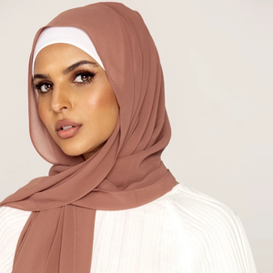 Nuovo colore elastico cotone donna musulmana scialle Jersey voile soie de medine hijab khimar hijab fornitore - Product Image 5