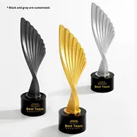 Trophée personnalisé en métal et cristal, créatif, haut de gamme, élégant, récompense pour réunion annuelle, employé exceptionnel, champion, personnalisable