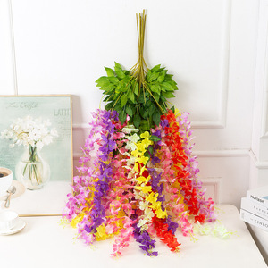 Guirnalda Colgante de Flores Artificiales de Seda, Glicinia para Decoración - Product Image 2