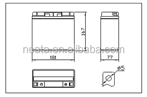 <span class=keywords><strong>Batterie</strong></span> au plomb-acide AGM Neata Ybike <span class=keywords><strong>12V</strong></span> <span class=keywords><strong>17AH</strong></span> - Product Image 3