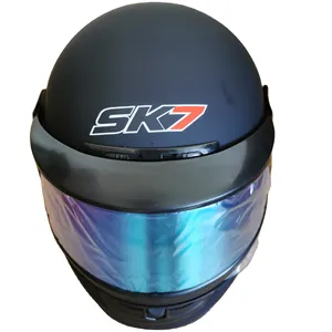 Motorcycle Helmet With Double visor Rainbow Out Visor With Neck Cover