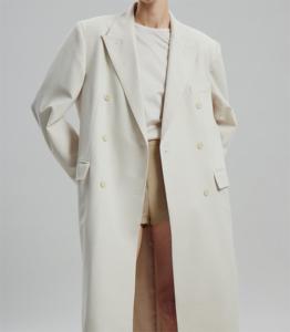 Chaqueta informal extralarga de otoño para <span class=keywords><strong>mujer</strong></span>, gabardina de manga larga con cuello vuelto de gran tamaño, nueva colección de punto de poliéster de talla grande - Product Image 4