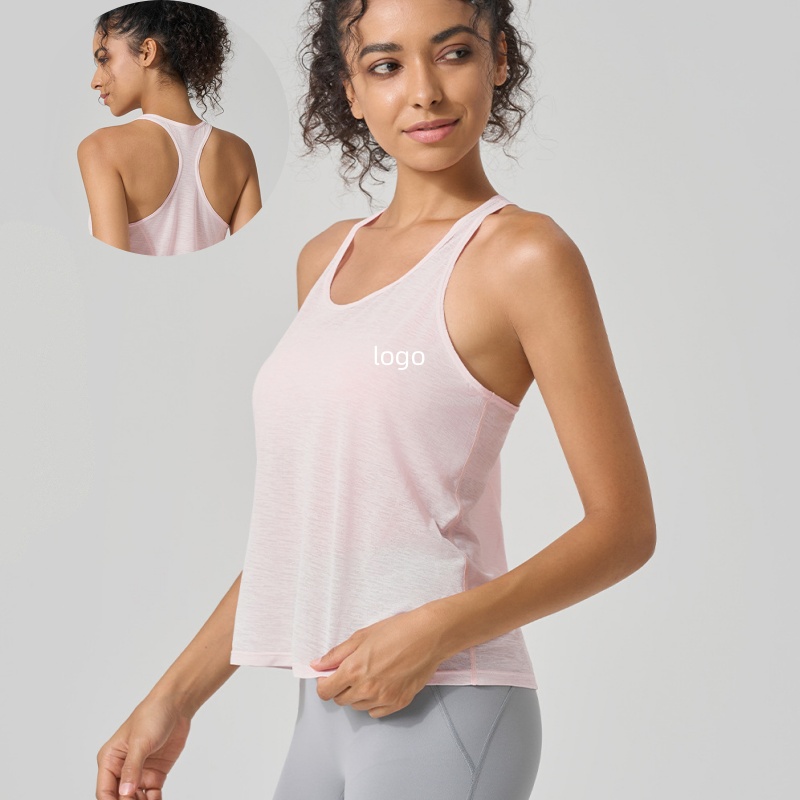 Aoyema Custom Logo Elegant Casual Loose Style Ladies COOL Fabric Fitness Workout Tops Quick Dry Fitted Gym Sports Yoga Top