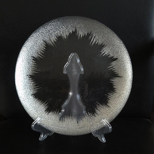 Design moderno di alta qualità argento oro trasparente <span class=keywords><strong>vetro</strong></span> piastre di 33cm di <span class=keywords><strong>dimensioni</strong></span> per matrimoni e feste ordine minimo 100 pezzi - Product Image 2