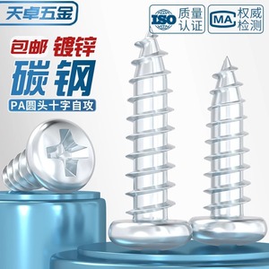 Tapping Screws Round Head Phillips Metric M2 M2.6 M3 M3.5 M4 M5 For Wood Construction Grade A Plain Carbon Steel - Product Image 4