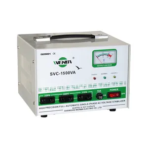 SVC 1500VA Motor Servo Stabilizer Tegangan Fase Tunggal 500VA 1KVA 1,5kva Regulator Tegangan 1500W