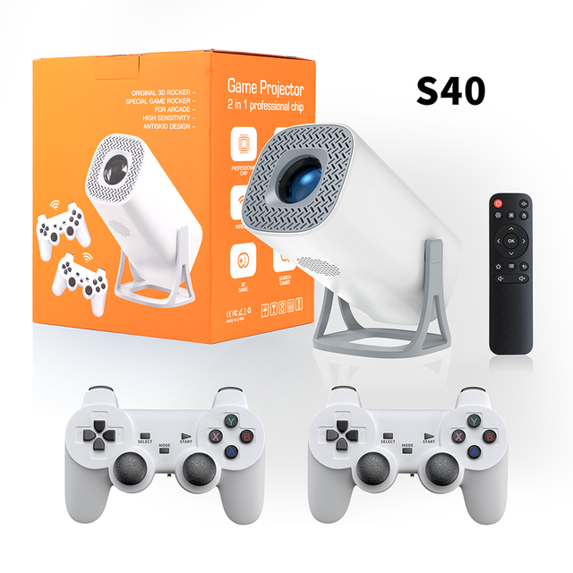 4K Projector Led Android Video Smart Portable Mini Projector for Home 150 Inch Alr Screen Projector Game Console 36000 Games