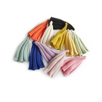 Bonnets avec logo personnalisé, en tricot côtelé doux, couleur bonbon, bonnet à bord haut, extensible, chaud, accessoire de tenue urbaine, chapeaux d'hiver pour enfants