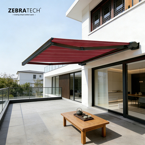 Toldo Eléctrico Moderno <span class=keywords><strong>para</strong></span> Patio, Plegable, con Brazos Articulados, <span class=keywords><strong>para</strong></span> Balcones y <span class=keywords><strong>Terrazas</strong></span>, con Marco de Aluminio y Tela Recubierta de Poliéster/PVC - Product Image 3