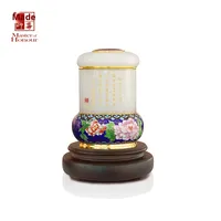 Haut de gamme fait à la main cloisonné boîte à thé cuivre filigrane émail pot moderne durable multifonction couvercle rabattable cuisine