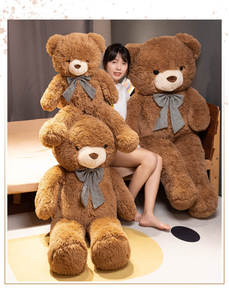 Grand ours en peluche <span class=keywords><strong>tigre</strong></span> en peluche super doux brodé cadeau d'anniversaire poupée câlin unisexe PP coton rempli de couette - Product Image 3