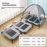 Lit de chien surélevé et imperméable en tissu Oxford et fer, avec tente intégrée, pour l'extérieur – Vente directe usine – Meilleure vente