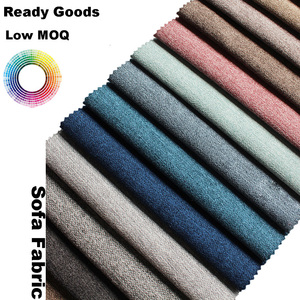 Prêt marchandises bas quantité minimale de commande 270gsm polyester Faux lin comme look collé gris Non tissé rideau tissu - Product Image 1