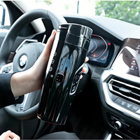 Bouteille isotherme intelligente pour voiture à chauffage rapide |   Mug de voyage alimenté par un allume-cigare avec affichage de la température sur écran tactile |   pour les voyages en voiture