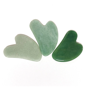 direct factory custom logo wholesale price green aventurine jade Facial scraping <b>tool</b> - Product Image 5
