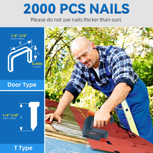 AKX DIY Pistolet à clous électrique industriel sans fil <span class=keywords><strong>2</strong></span> en <span class=keywords><strong>1</strong></span> Pistolet à agrafes alimenté par batterie 3.6V pour rembourrage - Product Image 4