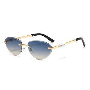Lunettes de soleil classiques <span class=keywords><strong>Crti</strong></span> Gold, lunettes de marque, lunettes de soleil de luxe, lunettes de soleil de créateur, lunettes en métal sans monture, lunettes anti-UV - Product Image 5