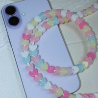 Câble de charge USB-C en acrylique avec perles en forme de cœur, style technologique tendance, portable, pour adolescents et ordinateurs