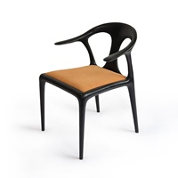Fauteuil de bureau moderne nordique en bois massif avec dossier confortable pour hôtel et usage domestique