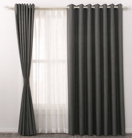 Offre Spéciale rideaux de fenêtre à œillets simples bon marché pour la décoration de la chambre