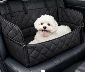 Housse de siège avant de <span class=keywords><strong>voiture</strong></span> <span class=keywords><strong>pour</strong></span> animaux de compagnie en tissu Oxford durable avec design matelassé, imperméable, anti-rayures et facile à nettoyer <span class=keywords><strong>pour</strong></span> la <span class=keywords><strong>protection</strong></span> des animaux lors de leurs voyages - Product Image 2