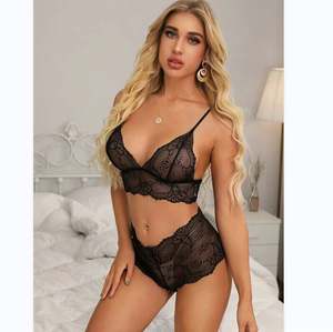 Venta caliente de lujo Lady Sexy Lingerie con plumas Hollow Out Design para Sexy Night Ladies Lingerie - Product Image 1
