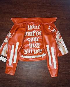 Giacche da uomo personalizzate <span class=keywords><strong>camicia</strong></span> da lavoro in <span class=keywords><strong>pelle</strong></span> <span class=keywords><strong>di</strong></span> alta qualità Bomber <span class=keywords><strong>giacca</strong></span> con Zip ricamata <span class=keywords><strong>giacca</strong></span> <span class=keywords><strong>di</strong></span> <span class=keywords><strong>pelle</strong></span> sintetica da uomo - Product Image 5