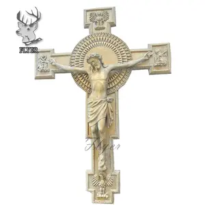 Jesus Christ Sculptures Carving Crucifix Cast Bronze Jesus Cross Statue