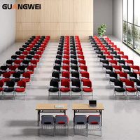 GUANGWEI Mobilier de salle de classe au design moderne, durable, confortable, pour l'apprentissage des étudiants Chaise de formation scolaire empilable