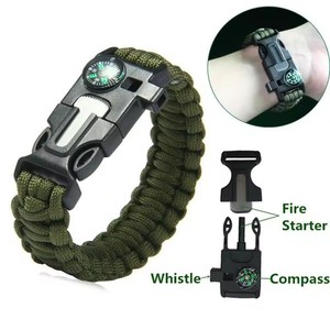 Top Vente Multifonctionnel 5-en-1 Boussole D'urgence Portable Alpinisme Randonnée Survie Bracelet - Product Image 2